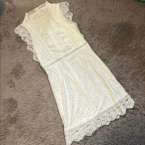 Elegant Lace White Dress